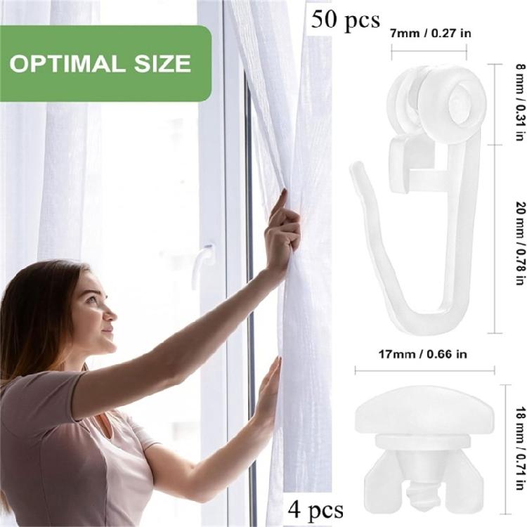 54 шт. Замок для штор, Ролики для штор, Внутренние направляющие, Торцевой замок для карнизов, Стопоры для карнизов для рельсовых систем