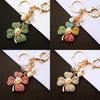 Leaves Four Clover Keychain Bag Decoration Fashion Cars Metal Pendant Gifts