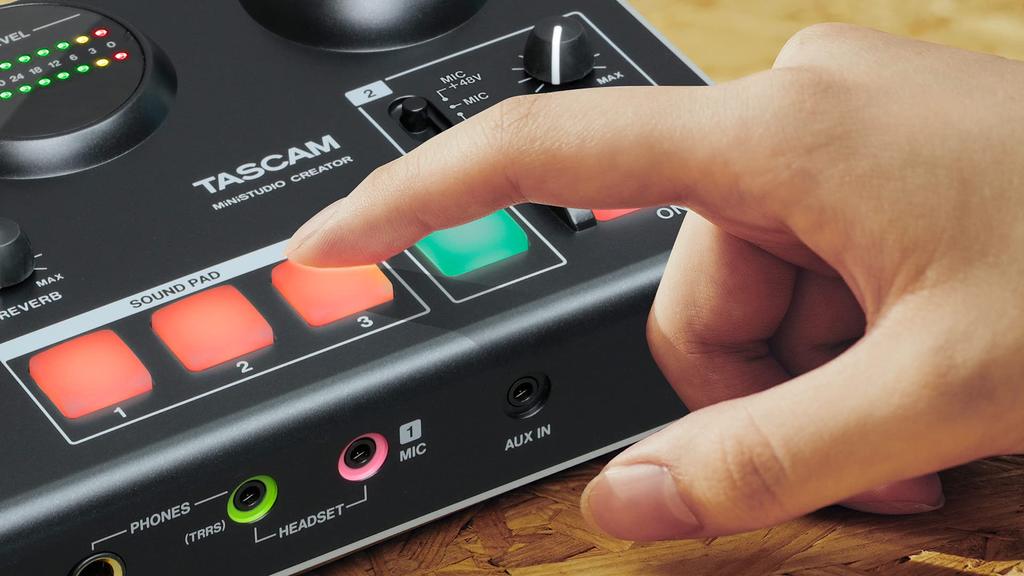 TASCAM MiNiSTUDIO CREATOR Подкаст Голосовой эффект Звуковой эффект Воспроизведение YouTube Распространение Оборудование Микшер Игровой игровой комментарий Караоке US-42B
