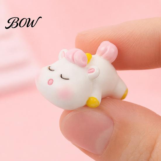 Miniature Resin Decor Cute Unicorn Ornaments, Micro Landscape Decorative Figures, Compact Healing Desk Figurine for Office Home Car Dashboard Desktop