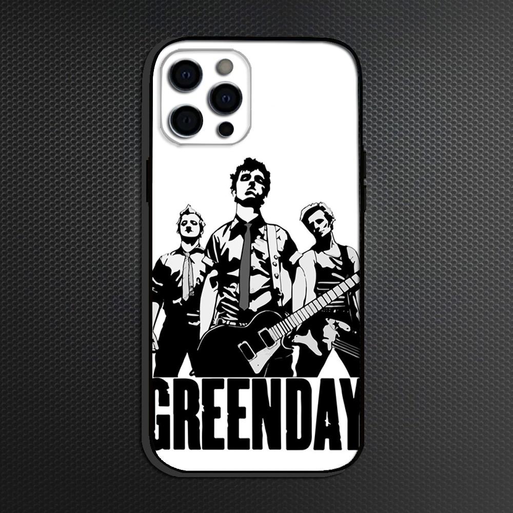 G-Green Band Day Phone Case For iPhone 16,15,14,13,12,11 Plus,Pro Max, Soft Silicone Black Cover