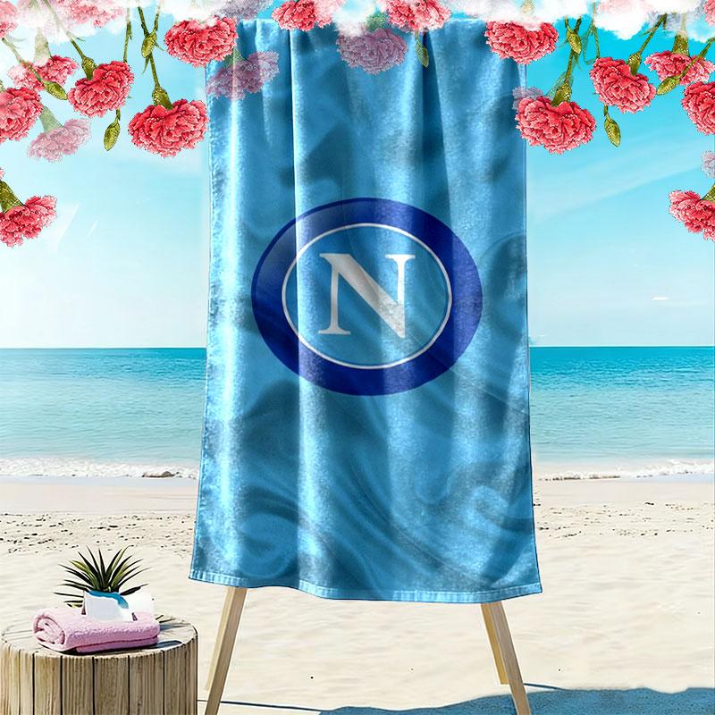 Пляжное полотенце с принтом SSC Napoli, Большое, Мягкое, Быстросохнущее, для Пляжа, Кемпинга, Плавания