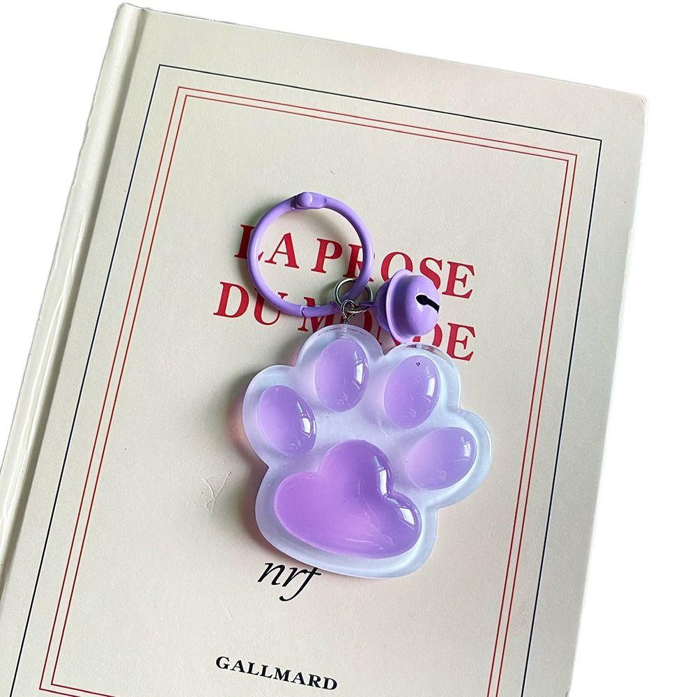 Корейский стиль светящийся брелок для ключей в виде кошачьего когтя светящийся в темноте брелок-колокольчик в виде кошачьего когтя декор для рюкзака