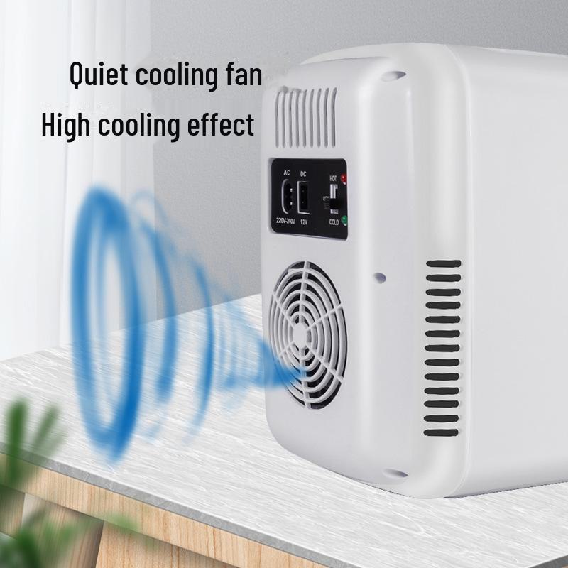 Мини-холодильник двойного назначения для дома и автомобиля объемом 8 л, портативный охладитель/подогреватель на 12 В