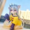 10 см Аниме Нет игры — нет жизни Аниме Фигурка Милая Кошачьи Ушки Широ Фигурка Действия Украшения для Комнаты ПВХ Коллекционная Модель Кукла Игрушка Подарок