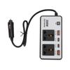 Vehicle Power Converter 200W 12V DC To 110VAC Car Adapter Car Outlet Converter with 4 Port 24W