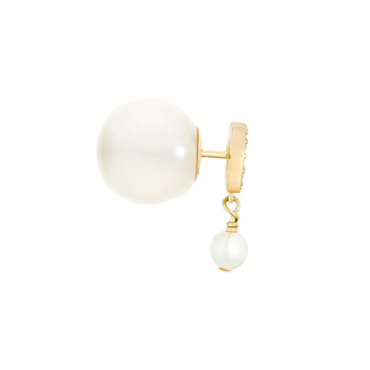 Dior Tribales Gold Metal Resin Crystal Earrings Women Earrings E1732TRICY-D301