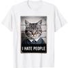 ObRenKi Я ненавижу людей Забавная кошка Фоторобот кошки Мем с кошкой Футболка