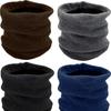 Winter Neck Buff Warmers, Neck Gaitor Thermal Fleece Lined Interior Warm Scarf Wrap, Mens Womens