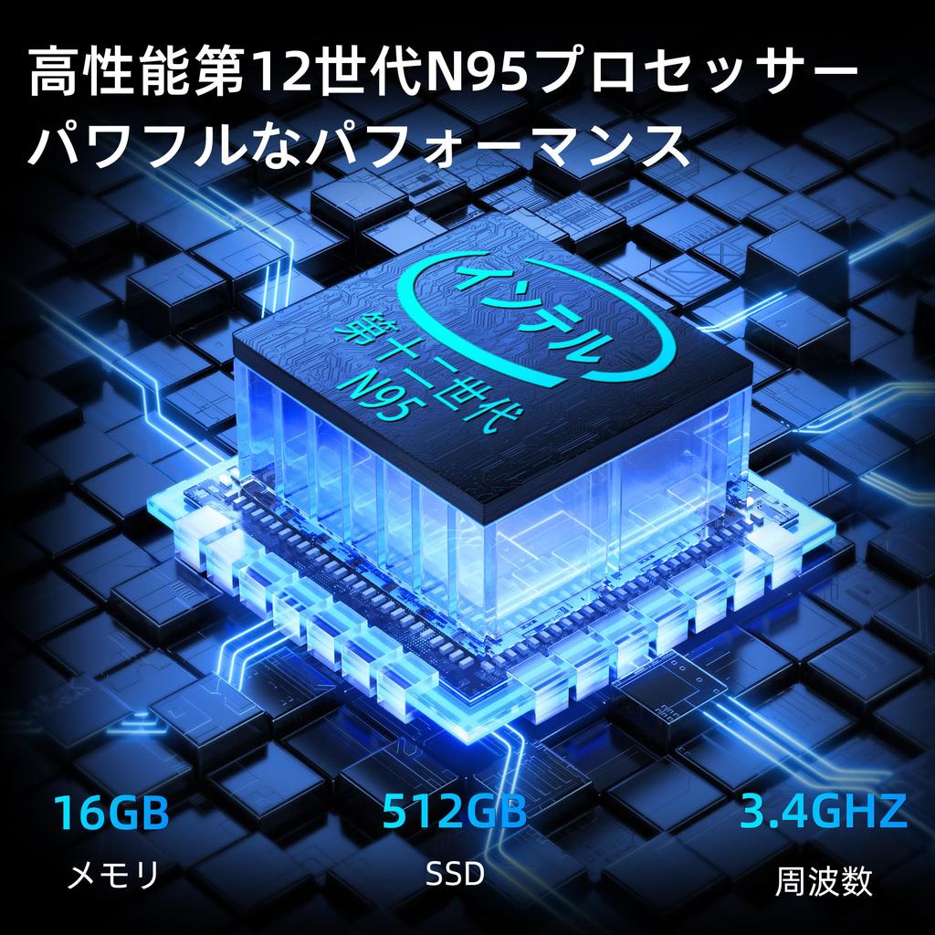 Windows 11 Laptop with 12th Generation Intel N95 GHz IPS Wide Viewing Full HD Numeric Fingerprint Large 5G Work from Dobios 2024 New Model DDR5 512GB