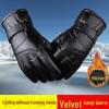 Winter Warm Leather Touchscreen Gloves for Men & Women - Waterproof, Thick, and Ideal for Cycling & Motorcycle Riding.
