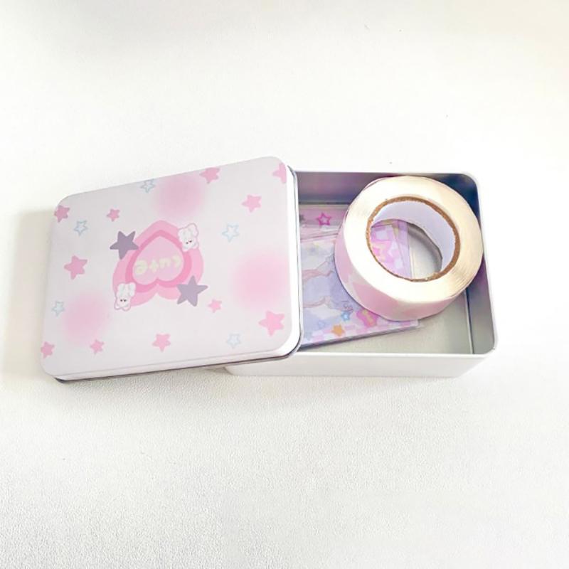 Мультфильм Kpop фотокарточки настольное хранилище звездный ящик для хранения маленькие карточки наклейки ленты ящик для хранения канцелярские принадлежности офисные принадлежности