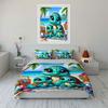"Beach-Themed Turtle Family Set" Exquisite three-piece bedding set gift for kids and adults