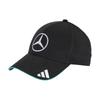Adidas MERCEDES AMG PETRONAS FORMULA ONE Team Baseball Cap LIGHTWEIGHT METAL Badge RF972 Men's BlackWhite (JW6267)