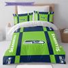 Seattle Seahawks Pattern Bedding Set Quilt Cover Pillowcase Home Decor Gift (1 * duvet cover + 2 * pillowcase, without core)