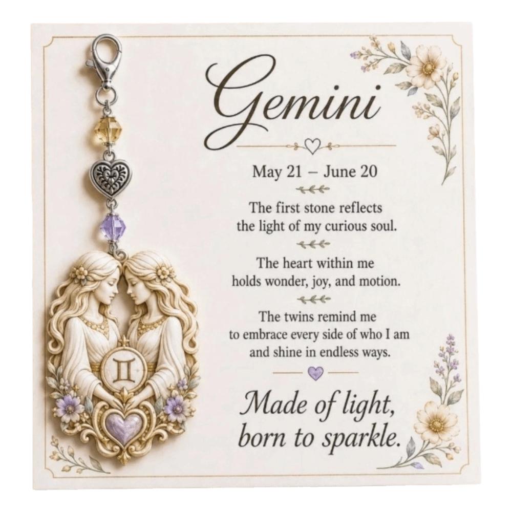 Light Luxury 12 Zodiac Keychain Hanging Decor Zodiac Pendant Key Ring Horoscope Keychain Bag Decor