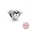 925 Sterling Silver Angel Mom Family Heart Series Shine Beads Fit Original Fashion Charms Bracelets Women DIY Jewelry