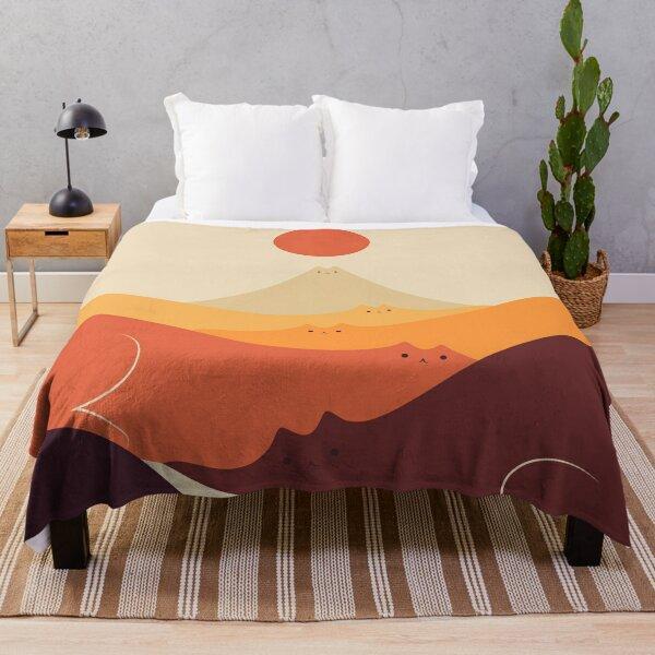 Cartoon Sunset Blanket Animated Printed Flannel Blanket Bedroom Sheet Bedspread Holiday Gift Decorative Blanket
