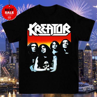 Kreator  черная  Все мужчины и женщины  Размер S-4XL cg678 Унисекс Футболка