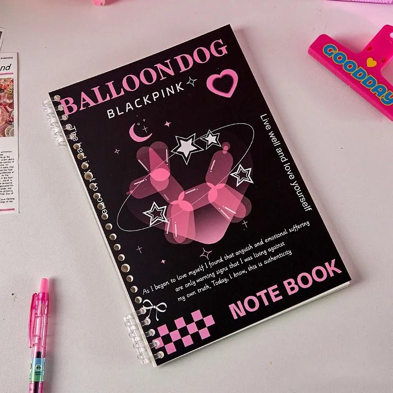 1 шт., милый крутой блокнот для студенток, девочек, ретро, ​​американский стиль, бабочка, щенок, альбом для вырезок, горизонтальная внутренняя страница, блокнот для журнала