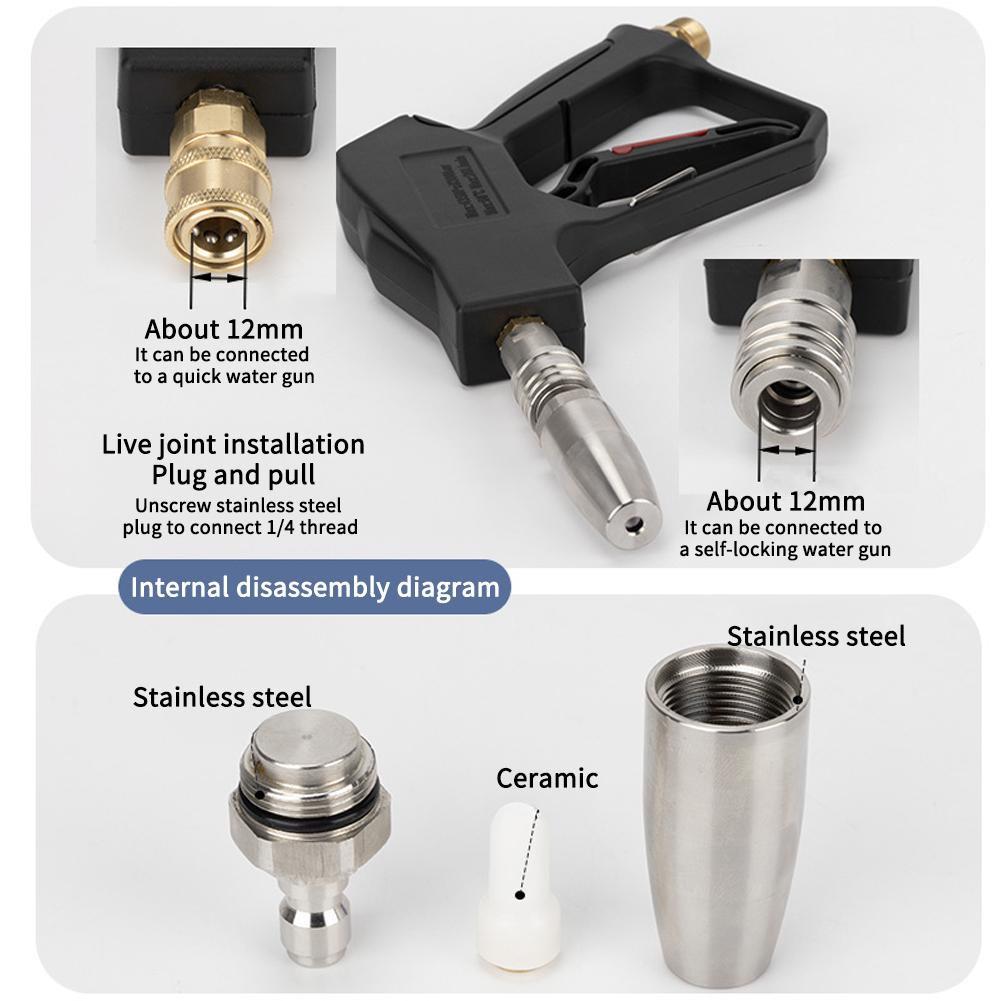 Вращающаяся на 360° насадка для воды высокого давления из нержавеющей стали, насадка Lotus для удаления ржавчины, быстроразъемные аксессуары