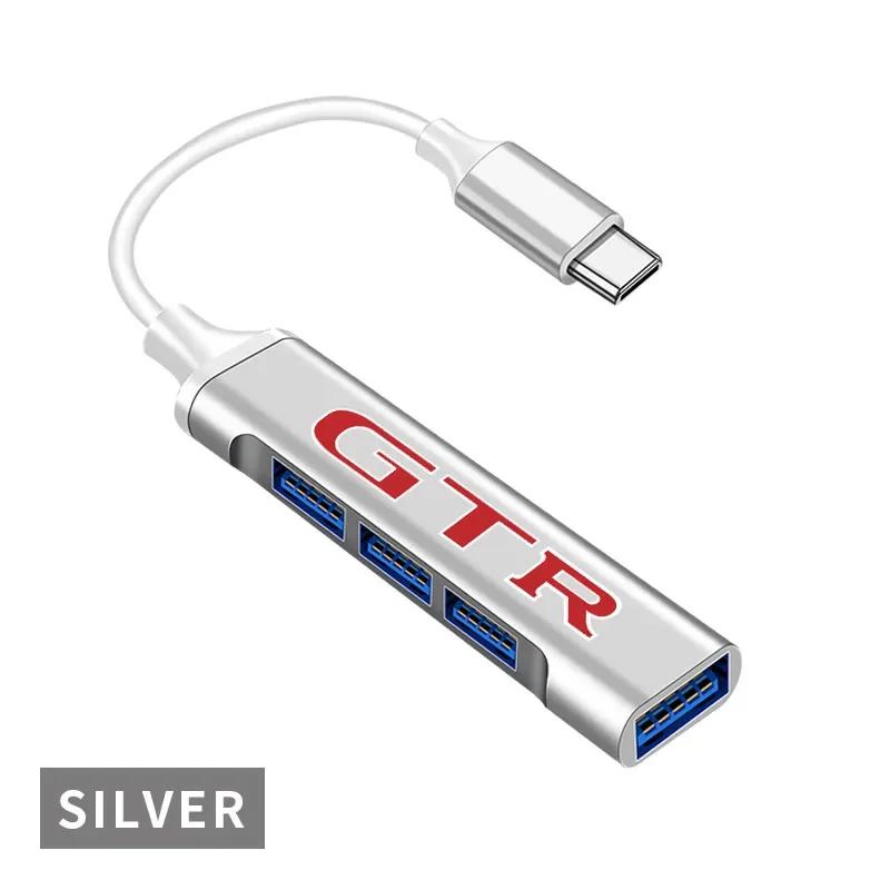 1 шт. Type-C на USB Адаптер-Хаб с несколькими портами Автоаксессуары Для Nissan GTR GT-R NISMO R35 Teana Skyline Kawasaki