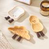 Мультяшная Милая Керамическая Тарелка для Приправ в Форме Хлеба Необычная Креативная Домашняя Утварь Блюдце для Соуса