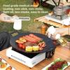 Portable Round Korean BBQ and Omelette Iron Griddle with Double Handles for Outdoor Camping