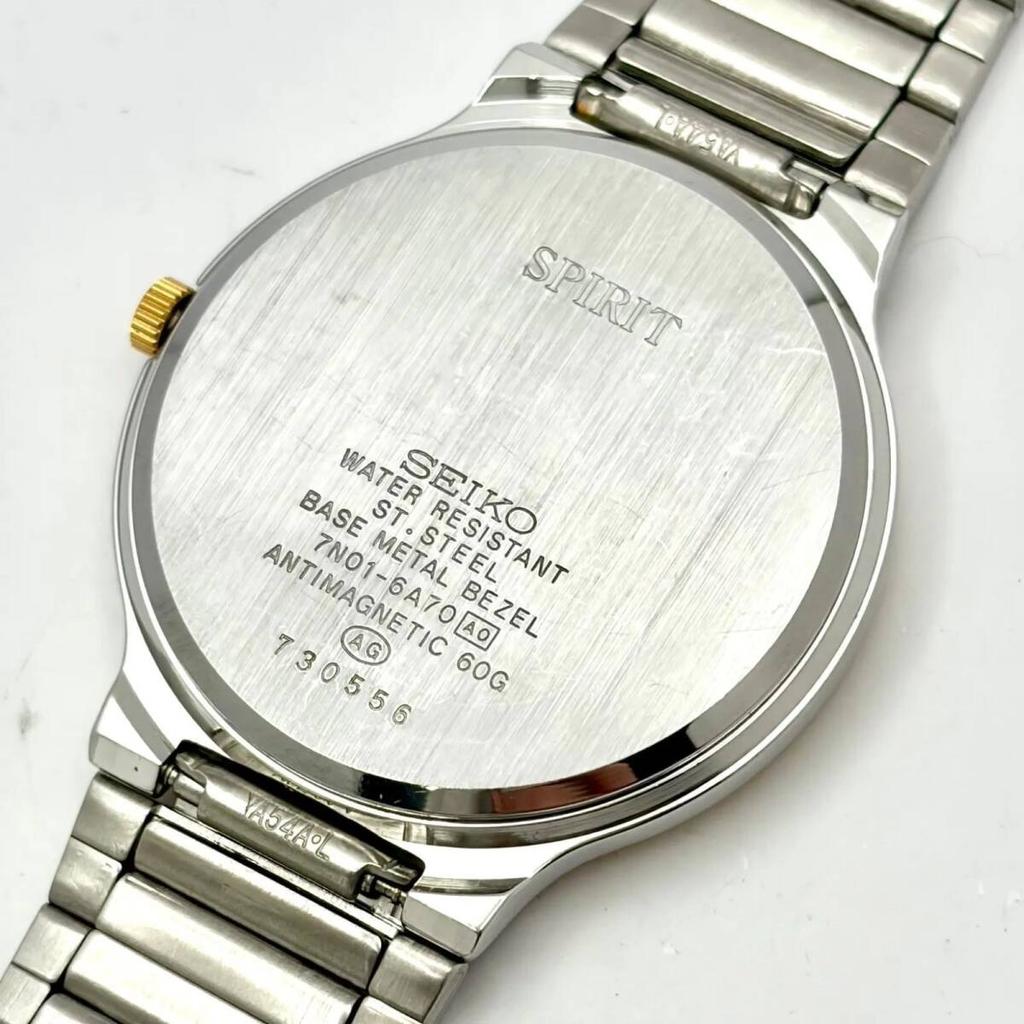 Часы SEIKO Spirit 730556 с оригинальным ремешком [Новая батарейка] Мужские 7N01-5A70