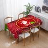 Christmas Tablecloths Holiday Decorations Santa Claus Printed Home Kitchen Table Stain -Resistant Tablecloths  Year Gifts