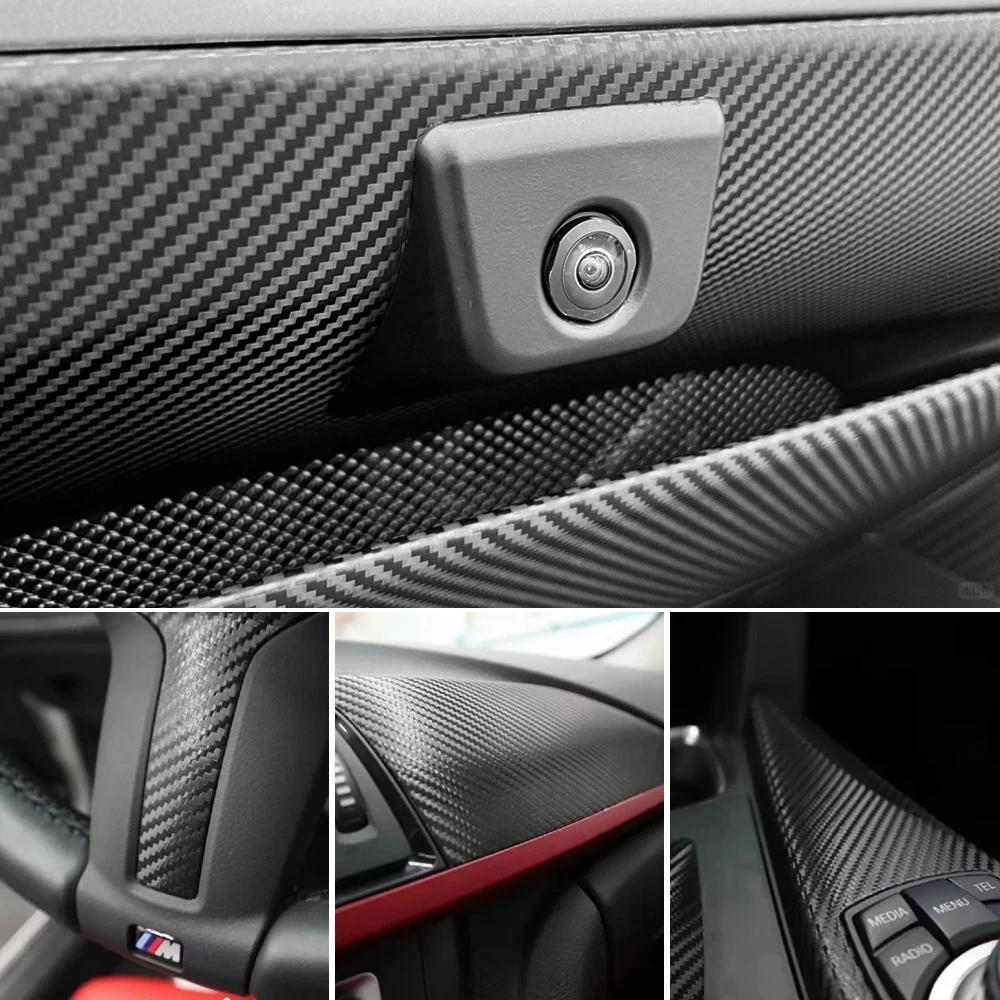 3D Карбоновая клейкая виниловая пленка для автомобиля 150x300 см Покрытие крыши, капота, черного бампера Защитная автомобильная пленка для автоаксессуаров
