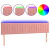 VidaXL LED Headboard Bedroom Furniture Double Bed Accessory Head of Bed Frame Interior Pink 3121921
