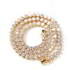 High-End Zirconia Diamond-Studded Tennis Chain Necklace - European & American Hip Hop Style