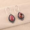 Black Rhodonite 925 Sterling Silver Handmade Jewelry Healing Gemstone Earrings EE-164-29