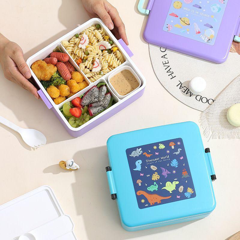 Bento Lunch Box For Kids Portable Microwavable Lunchbox Kids School Food Containers Cute Leakproof Children's Food Box Storage