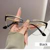 New Cat Eye Glasses Pink Frame Metal Anti Blue Light Flat Glasses Plain Brand Design Retro Myopia Women Computer Eyewear