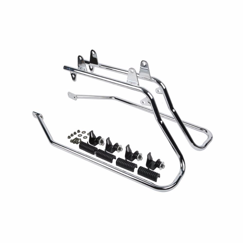 Motorcycle Hard Saddlebags Saddle Bags Conversion Brackets For Harley Softail Fatboy FLST 1984-2017