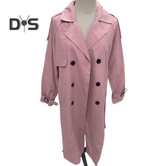 Женский плащ двубортный классический длинный с лацканами ветрозащитный осенне-весенний верхняя одежда куртка для работы и путешествий