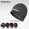 Men's Autumn and Winter Warm Caps NY Iron Straight Hat Outdoor Casual Hat Knitted Wool Cap