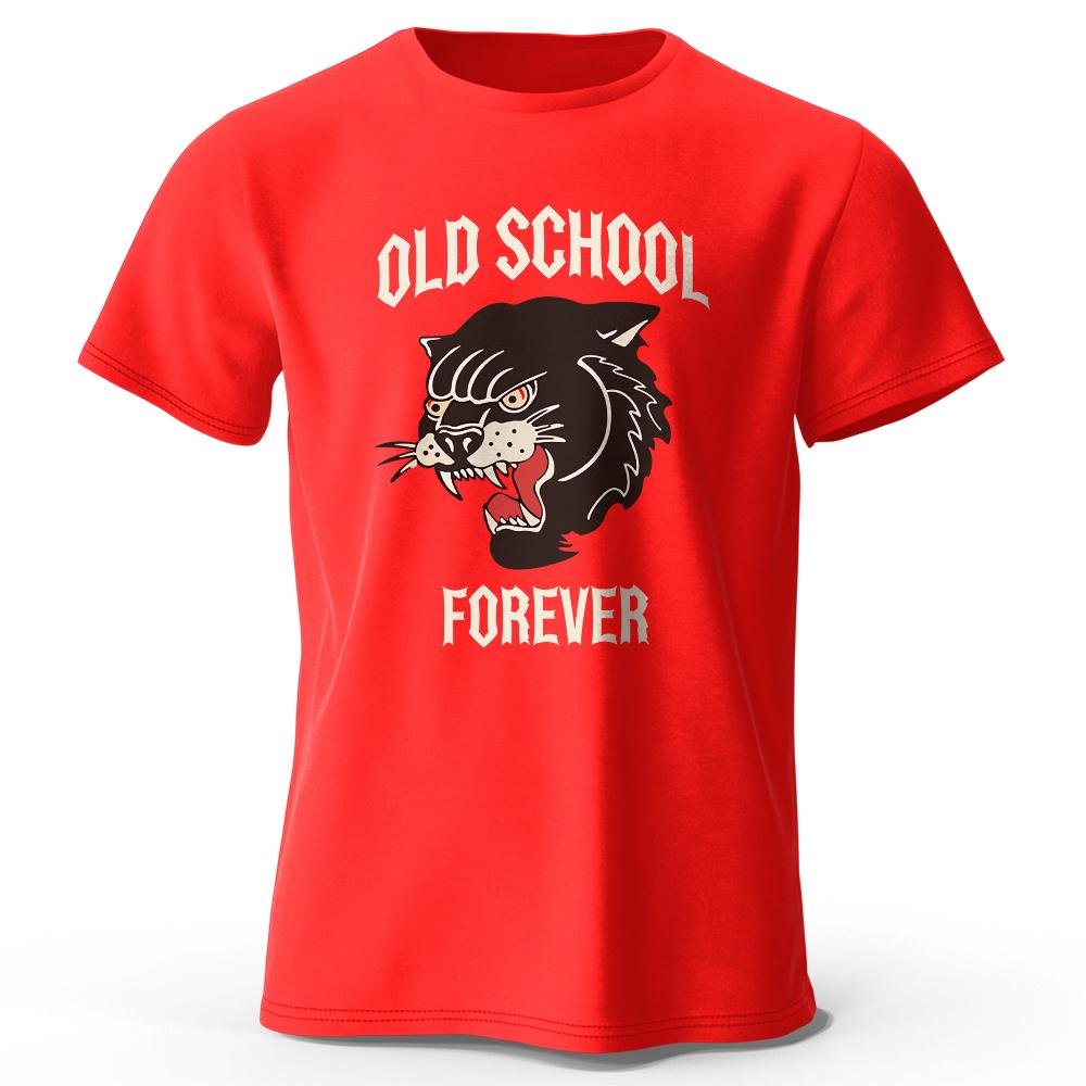 Классическая мужская футболка Old School Forever с принтом в винтажном стиле для лета, топы, футболки, уличная мода