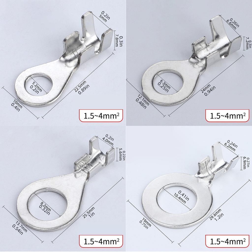 Multipurpose Electrical Crimps Terminals Connectors 100Pieces Supplies For Electricians and Craft Enthusiasts Use