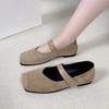 Овечья леди Мэри Джонс повседневная обувь осень квадратный носок балетки легкий рот мода удобный простой базовый стиль весна/осень