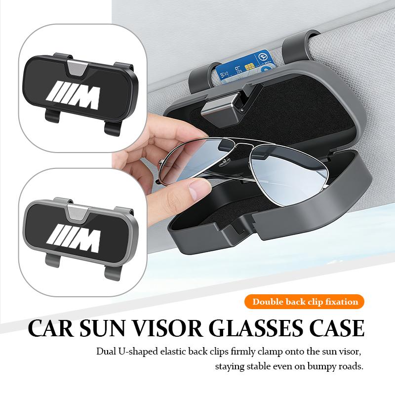 Car Sun Visor Sunglass Clip Eyeglasses Storage Holder Sunglass Case For BMW M 1 3 4 5 6 7 Series X1 X3 X4 X5 G20 G38 F48 E36 E39 RDE3