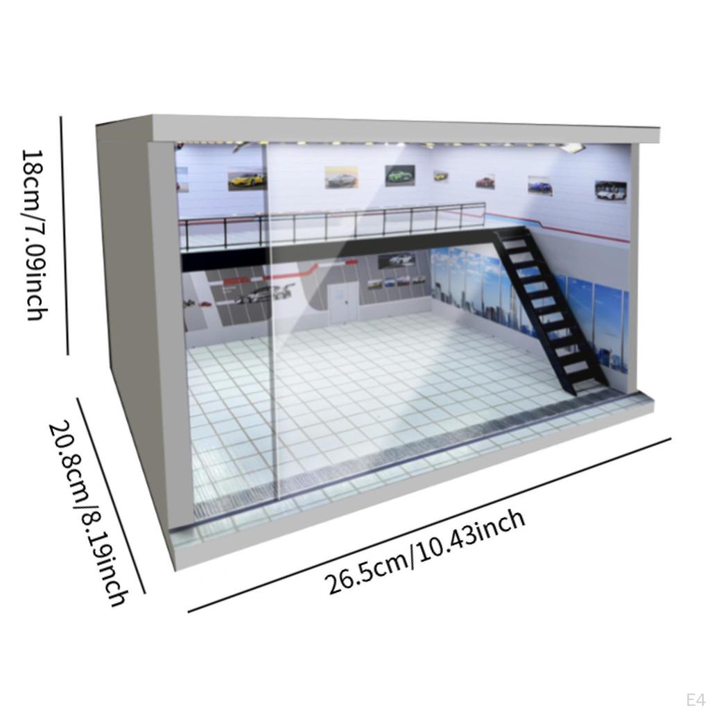 1/64 1/36 1/32 масштаб автомобильный дисплей акриловое парковочное место со светодиодной подсветкой для коллекционеров