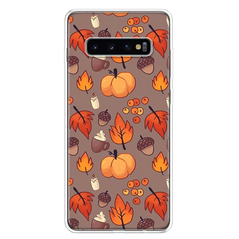 Чехол для телефона «Счастливая осень» с изображением тыквы для Samsung Galaxy S10 Plus S20 FE S21 S22 Ultra S10E S9 S8 + S7 Edge J4