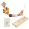 Storage Bag Teething Toys Beech Wood Soother Chain Dummy Holder Pacifier Holder Baby Pacifier Clips