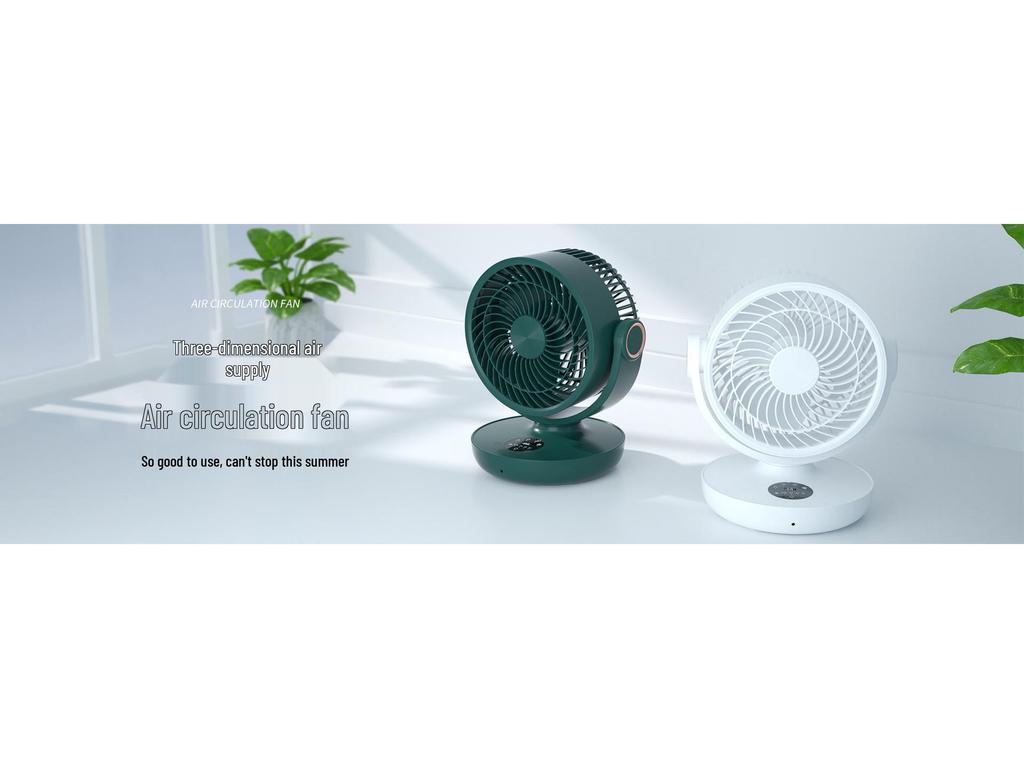 Amiqoo Rechargeable Oscillating Desktop Air Circulator Fan