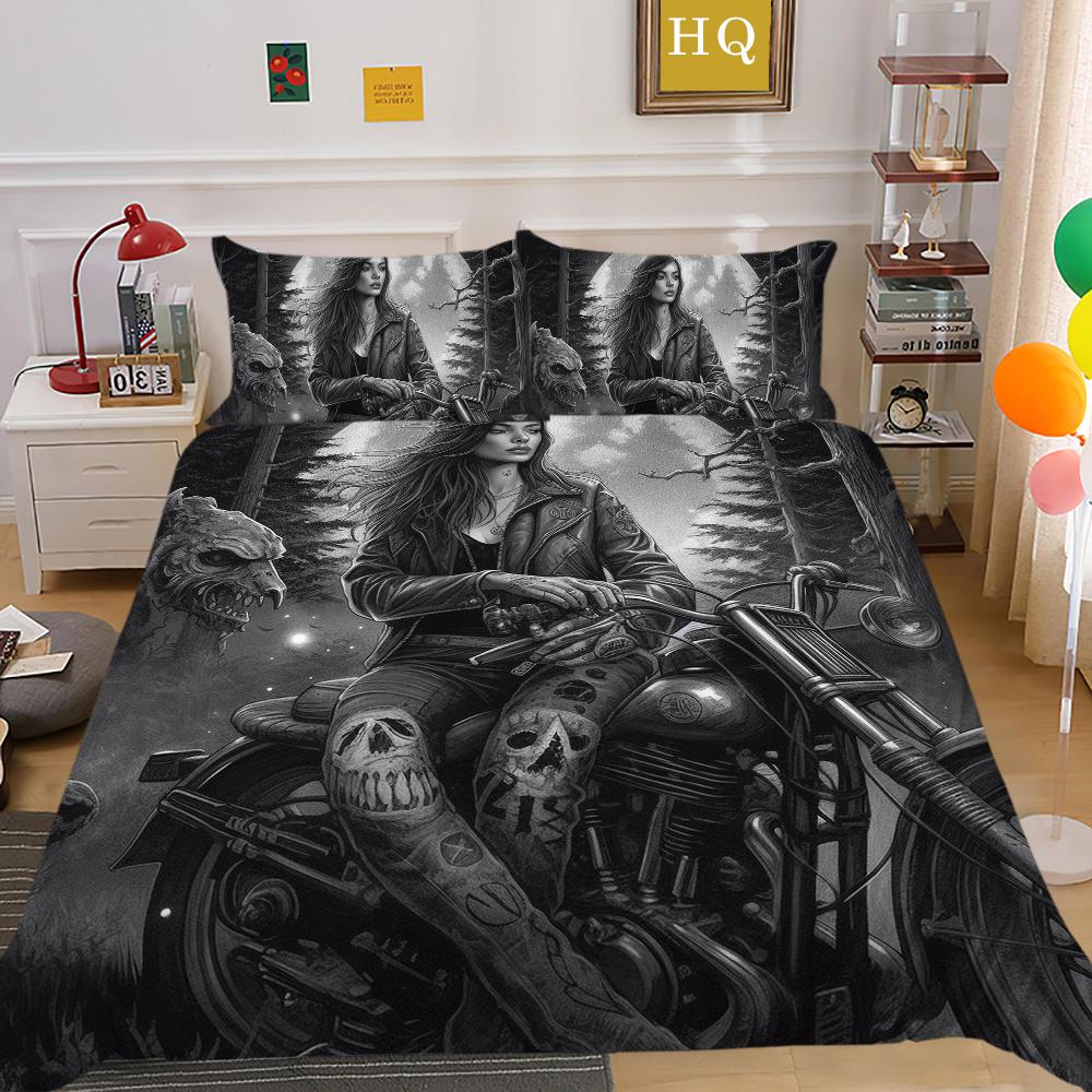 Комплект пододеяльника Beauty с принтом черепа, полный размер, микрофибра, покрывала, наволочка высокого качества, роскошные комплекты постельного белья