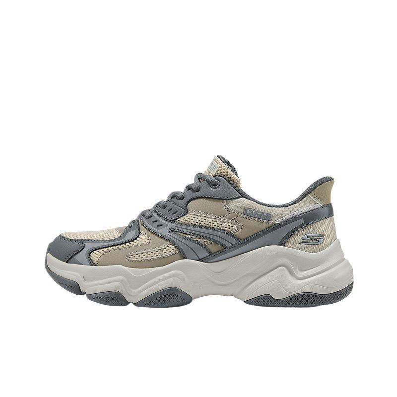 Skechers DLITES Сетчатая, Искусственная Кожа Амортизация Дышащая Поддержка Низкие Кроссовки Массивные Мужские 118334-DKTP