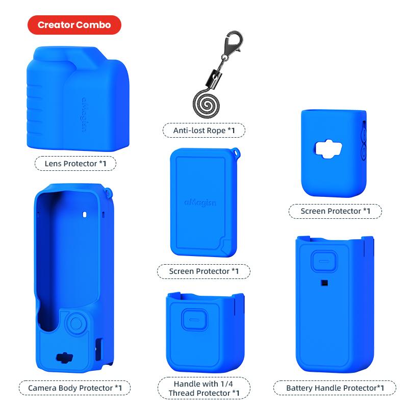 Silicone Case for DJI Osmo Pocket 3 Gimbal Camera Quick Release Anti-Scratch Handle Soft Protective Case Anti-bump Cover